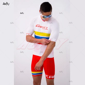 2020 Kafitt Mænds Rød Trøje Tøj Sæt Road Bike Shirts, der Passer Cykel Bib Shorts MTB Bære Maillot Split 2-Stykke 20D