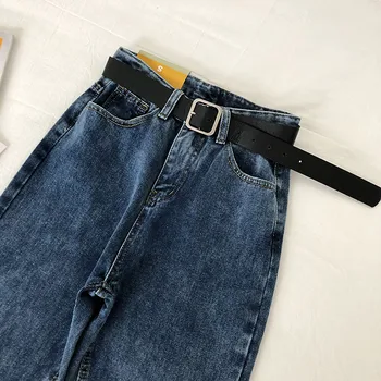 Høj Talje Hofte med et Bælte Denim Bukser Foråret Sommeren 2020 New Wild Mode Lomme Unisex Varme koreanske Harem Pantalones