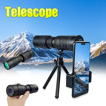 4K 10-300X40mm Super telezoom Monokulare Teleskop med BAK4 Prism Optik til Stranden Rejser, Udendørs Aktiviteter, Sport