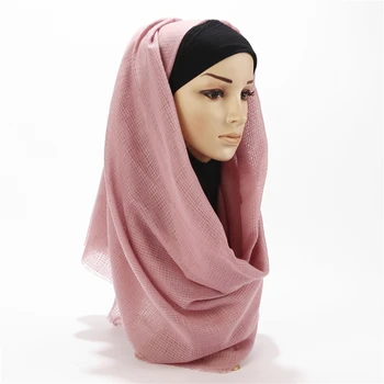 1 stk Ny Soldat Farve Blød Bomuld Og Linned Kvinder Tørklæde Lang Design-Dame Plaid Muslimske Hijab Tørklæder, Sjaler Og Wraps 20 FARVER