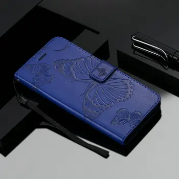 3D Relief Butterfly-Kort Slot Telefonen Sagen for Huawei Nova 7i Nova 7 Pro SE i7 Flip Cover Funda Huawei Nova 7 i Tilfælde, Stødsikkert
