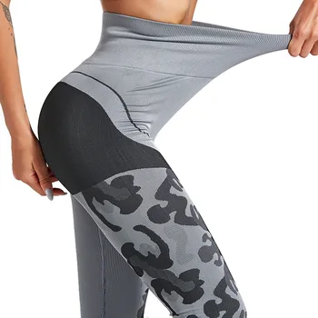 SHINBENE Elastisk Camo Sport Fitness Leggings Kvinder, Høj Talje Problemfri Yoga Bukser Squatproof Hule Ud Workout Fitness Tights