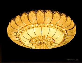 Luksus Europæisk Stil Guld Krystal Spise Loft Lys Til stuen Soveværelse LED Hall Hotel Luksus Rose Lampe Belysning i Hjemmet