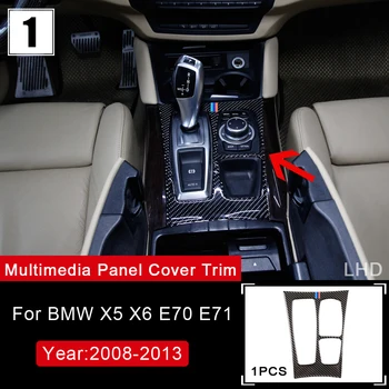 Carbon Fiber Indvendige Gear Aircondition AC CD-Panel Læsning Lys Dækning Trim Mærkat Tilbehør Til BMW E70 X5 X6 E71