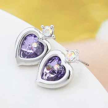 BeBella hjerte crystal ørestikker øreringe med Krystaller fra Swarovski oprindelige fashion smykker til kvinder pige bryllup gave