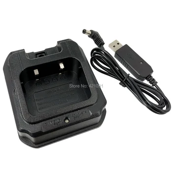 USB-Oplader Base, Adapter til Baofeng BF-9700 UV-9R Plus BF-A58 UV-XR-A-58 GT-3WP UV-5S Walkie Talkie-To-Vejs Radio