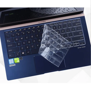Tastatur Silicon Cover anti-støv for ASUS zenbook UX434 UX434FL UX431 UX431FN/FA UX392 UX392FN 14 tommer clear film sunget passer TPU