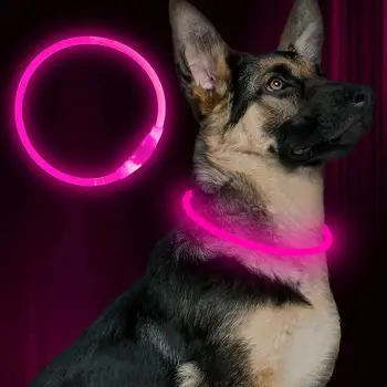 FØRTE Pet Hund Krave USB-Genopladelige Glødende Lysende 3 Funktion Belysning Opladning Kat Halsbånd til Små og Mellemstore Kæledyr Produkter
