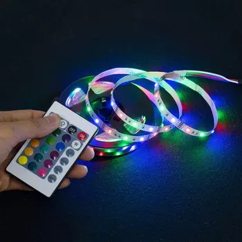 5V 2835 LED Lys Strips Dekoration Belysning USB-Infrarød Fjernbetjening Bånd Lampe Til Festival Party Soveværelse RGB-Baggrundsbelysning