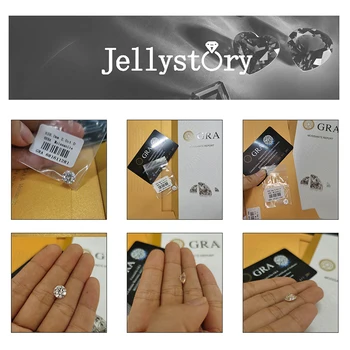 Jellystory Løs Moissanites 3mm D EF GH IJ Farve Runde Strålende Cut VVS Ring, Armbånd, Smykker, Tilbehør, Materiale Lab Diamant