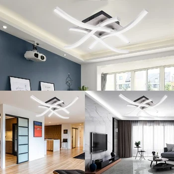 18W 24W Moden LED Loft Lampe Nat Lys Aluminium Kløvet Formet Loft Lys For Living Room Decor hvid/varm hvid