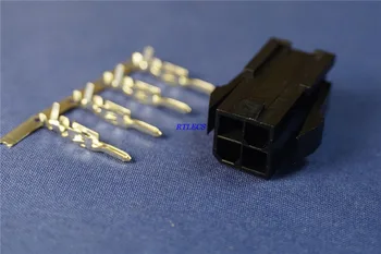 5 Sæt 4.2 mm, 4-PIN Stik Boliger PC EPS CPU-ATX 4Pin 2x2 S Power Stik Shell Crimp Terminal Kontakt Pin Female