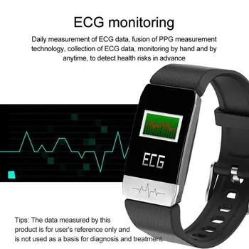 NY Smart Armbånd kropstemperatur Armbånd EKG, puls, Blodtryk Ilt Overvåge Fitness For Mænd, Kvinder Smart Armbånd