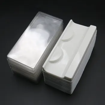 100/pakke engros plast klar lash skuffe mink vipper holder eyelash bakker til eyelash emballage pakke tilfælde bulk leverandører