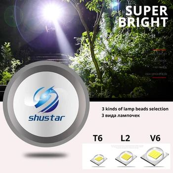 Super lyse XP-L V6 LED Lommelygte Med touch-knappen vandtæt Lommelygte 3 belysning tilstande zoom Teleskop Camping lys S115