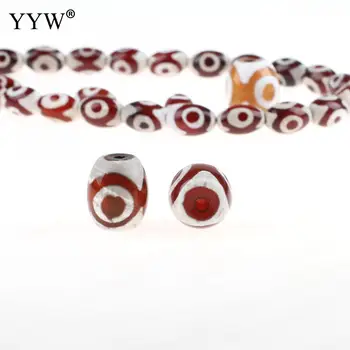 5pcs Rød Karneol Runde Løse Perler Kinesiske Tibetanske Dzi Øjne Naturlige Perler Til Smykker Armbånd Gør DIY Accessoriy