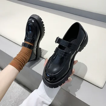 Fashion Simpel lille læder sko kvinder 2020 foråret nye koreanske net red vilde college Britisk stil elsker dame sko