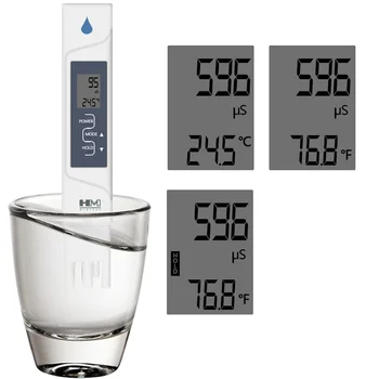 HM 2 i 1 EF Temperatur Måleren Tester Funktion Ledningsevne Meter Vand, Kvalitet og Test Enhed, EF-Tester for Pool 50%off