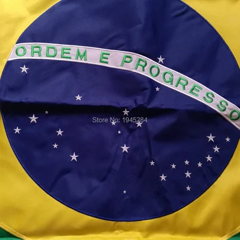 Dobbelt-sidet Broderet og Syet Brasilien Flag Brasil Brasilianske Nationale Flag Verdens Land Banner Oxford Stof Nylon 3x5ft