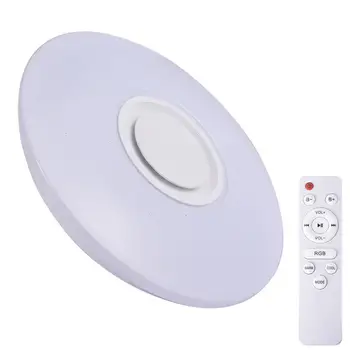 220V RGB W/WW LED Musik Loft Lys 36W 3600LM 2835SMD Intelligent LED loftlampe med Bluetooth-APP-Fjernbetjening