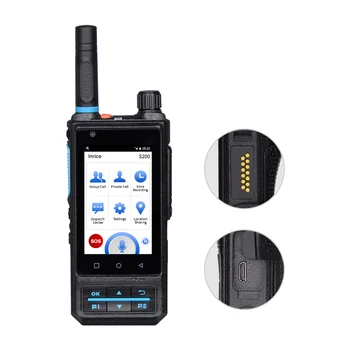 Inrico S200 4G LTE-Netværk Radio Android Mobiltelefon, GPS, WIFi Blå Tand SOS Zello TOT-Smartphone CE FCC-Certificering