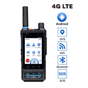 Inrico S200 4G LTE-Netværk Radio Android Mobiltelefon, GPS, WIFi Blå Tand SOS Zello TOT-Smartphone CE FCC-Certificering