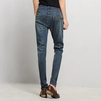 Obrix Slanke Kvindelige Streetwear Skinny Jeans Afslappet Stil Bukser For Kvinder