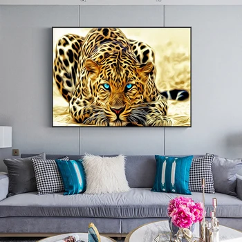 Golden Cheetah Plakater Og Prints Moderne Dyr, Dekorative Væg Billeder Leopard Lærred Malerier Til Stuen Cuadros Indretning