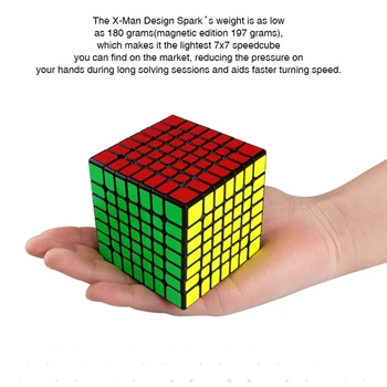 QiYi Magnetiske 7x7x7 Hastighed MoFangGe Gnist 7x7 M for konkurrence Mærkater mærkat Magic Cube World Puzzle baby kids legetøj