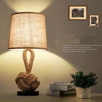 Retro desk lys reb kunst sengen LED bordlampe lampe soveværelse undersøgelse kontor og bar belysning lampara de mesa