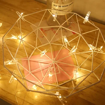 LED String lys, Kort, Foto, Klip Holder Fe Garland lampe Til Jul, nytår Bryllup Fest Dekoration Batteri ferie lampe