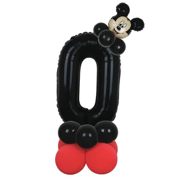 14pcs Disney Mickey, Minnie Mouse Folie Balloner 32 tommer Antal Fødselsdag Balloner Kids Fødselsdag, Baby Shower Dekorationer Bold