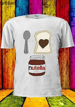 Nutella Chokolade Brød Ske T-shirt, Top, Mænd /Kvinder, Unisex Grafisk Løs Streetwear Nyhed Cool t-shirt Mænd Sjove t-Shirt