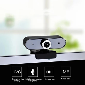 USB 2.0 HD Webcam USB-Kamera Video-Optagelse Drejelige Kamera Web-Kamera med Mikrofon Til PC Web-Kamera