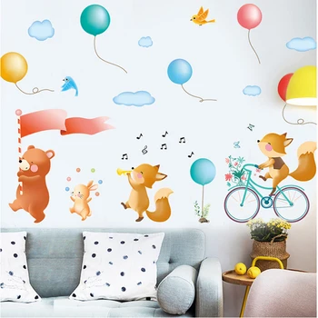 90 x 130 cm Ballon Wall Stickers til Børn Værelses Hjem Indretning Ballon Kids Room Decal Baby Planteskole Indretning