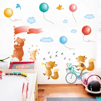 90 x 130 cm Ballon Wall Stickers til Børn Værelses Hjem Indretning Ballon Kids Room Decal Baby Planteskole Indretning