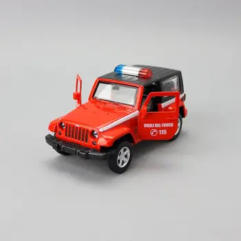 Caipo 1:42 Pull-back bil Wrangler Politi-Bil Trykstøbt Legering Metal Model Bil For Boy Toy Samling Ven Børn Gave
