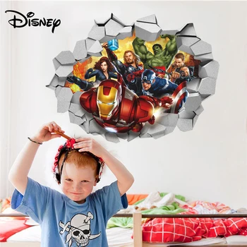 Disney 3D stereo klistermærker animation bryde væggen effekt børneværelse klistermærker