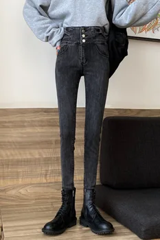 Jeans Kvinder ' s Højtaljede Slank Leggings Elastisk Strømpebukser