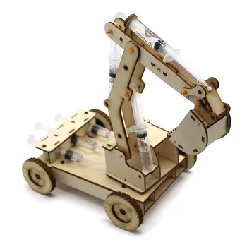 STEM Legetøj til Børn Uddannelsesmæssige Eksperiment med Videnskab Teknologi Toy Sæt DIY Hydrauliske Gravemaskine Model Puslespil Malet Kids Legetøj