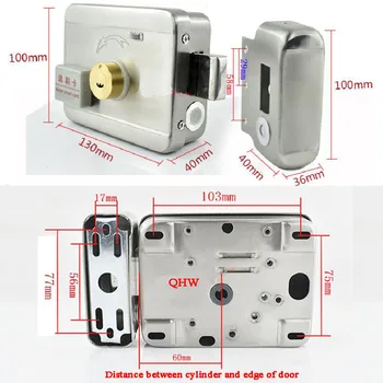 Fjernbetjeningen RFID Elektroniske lcok RFID Invisiable dørlås Skjulte elektriske lås, Mekanisk nøgle låse Porten åbner