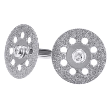 20 Stykker 22 mm Diamant Skæring Hjul med 4 Stykker 3 mm Dorn og 2 Stykker på Tværs af Crystal Skruetrækker for Dremel Roterende Værktøjer