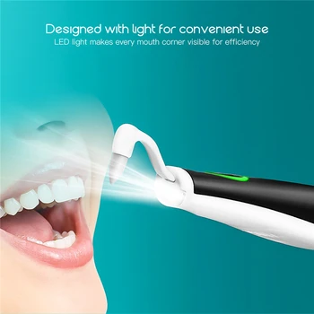 LED-El-Dental Cleaning Tool Kit højfrekvente Vibrationer Tand Pletten Viskelæder Fjerner Plak Tandblegning Poler P40