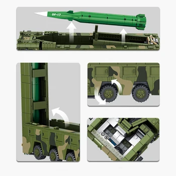 Mursten Dongfeng-17 Ballistiske Missiler Militære Serien Model byggesten Legetøj til Børnenes Gave Dreng 1164Pcs