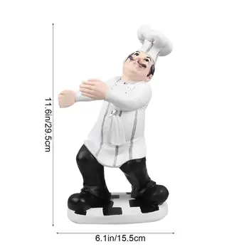 1pc Kok Model Mini Cook Statue Harpiks Figur Til Restaurant Cafe Kage boligindretning Tilbehør Figurer Figurer
