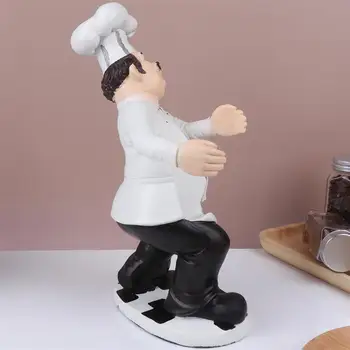 1pc Kok Model Mini Cook Statue Harpiks Figur Til Restaurant Cafe Kage boligindretning Tilbehør Figurer Figurer