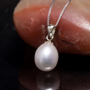 YIKALAISI 925 sterling sølv smykker til kvinder naturlige ferskvands Perle halskæde Sæt vedhæng dråbe øreringe