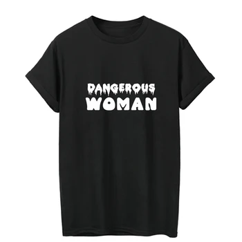 ONSEME Farlig kvinde Breve udskrive Sjove t-shirts bomuld kvinder Kausale Sommeren Kvindelige t-shirt ensfarvet kort tshirt top Q-236
