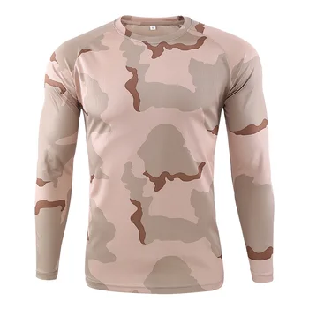 Puimentiua Mænd langærmet T-shirt Udendørs Camouflage T-shirt Quick-tørring Camouflage Jagt Vandring Camping Mænds Shirt 2020