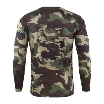 Puimentiua Mænd langærmet T-shirt Udendørs Camouflage T-shirt Quick-tørring Camouflage Jagt Vandring Camping Mænds Shirt 2020